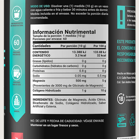 Glicinato de Magnesio en Polvo | 600 g | 60 porciones | Sabor Raspberry Lemonade