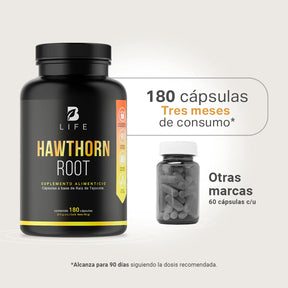 Raíz de Tejocote | 1000 mg por porción | 180 Cápsulas