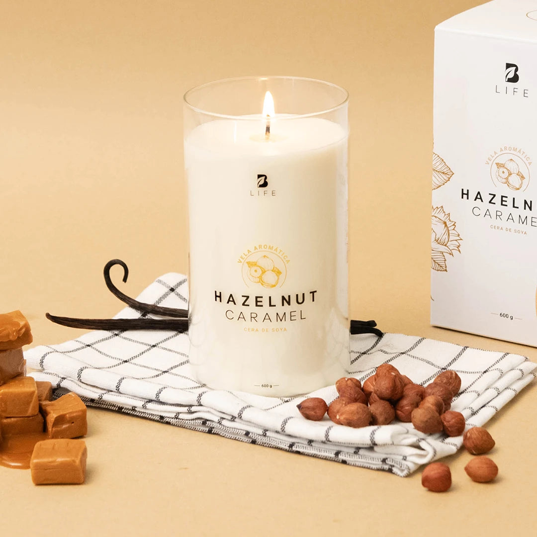 Hazelnut Caramel Aromatic Candle | Vela Aromática Avellana y Caramelo 600 g