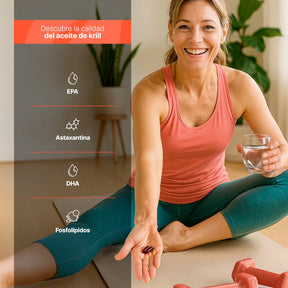 Aceite de Krill | 1000 mg de (EPA y DHA) con Astaxantina y Fosfolípidos