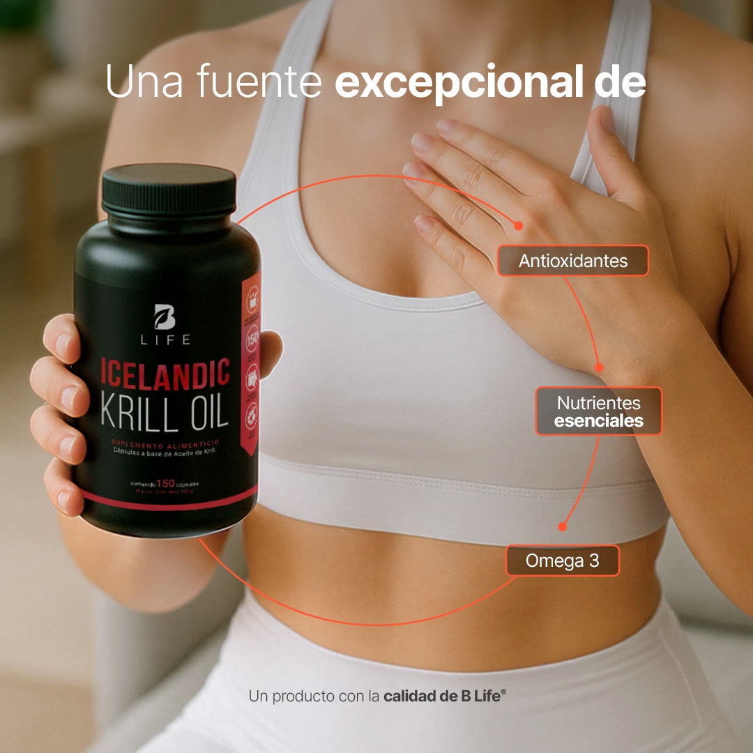Aceite de Krill | 1000 mg de (EPA y DHA) con Astaxantina y Fosfolípidos