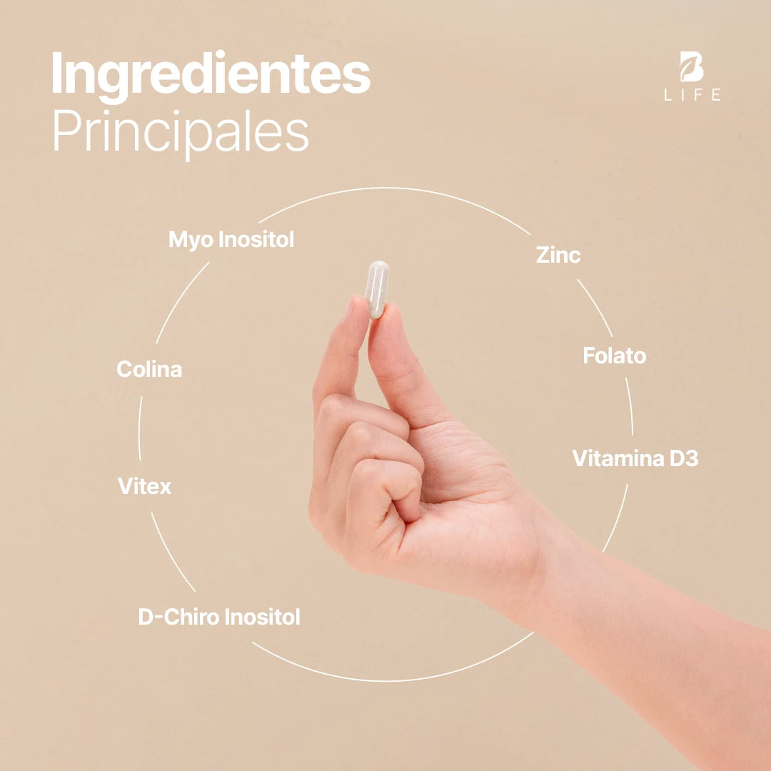 Mezcla Platinum de Inositol | con Myo Inositol, Colina, D-chiro Inositol, Zinc, Ácido Metilfolato, y Vitamina D3 | 240 cápsulas