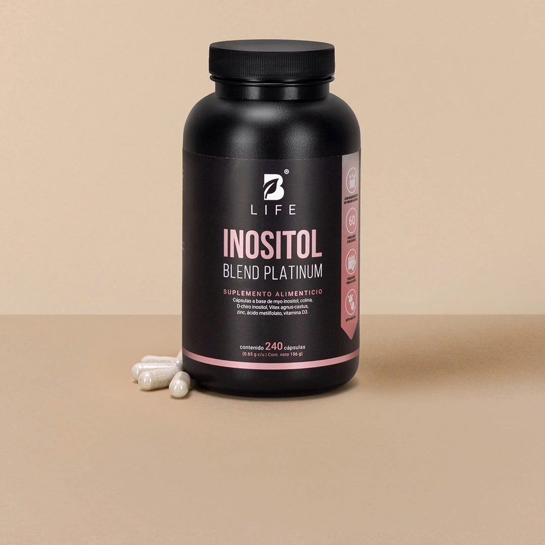 Mezcla Platinum de Inositol | con Myo Inositol, Colina, D-chiro Inositol, Zinc, Ácido Metilfolato, y Vitamina D3 | 240 cápsulas