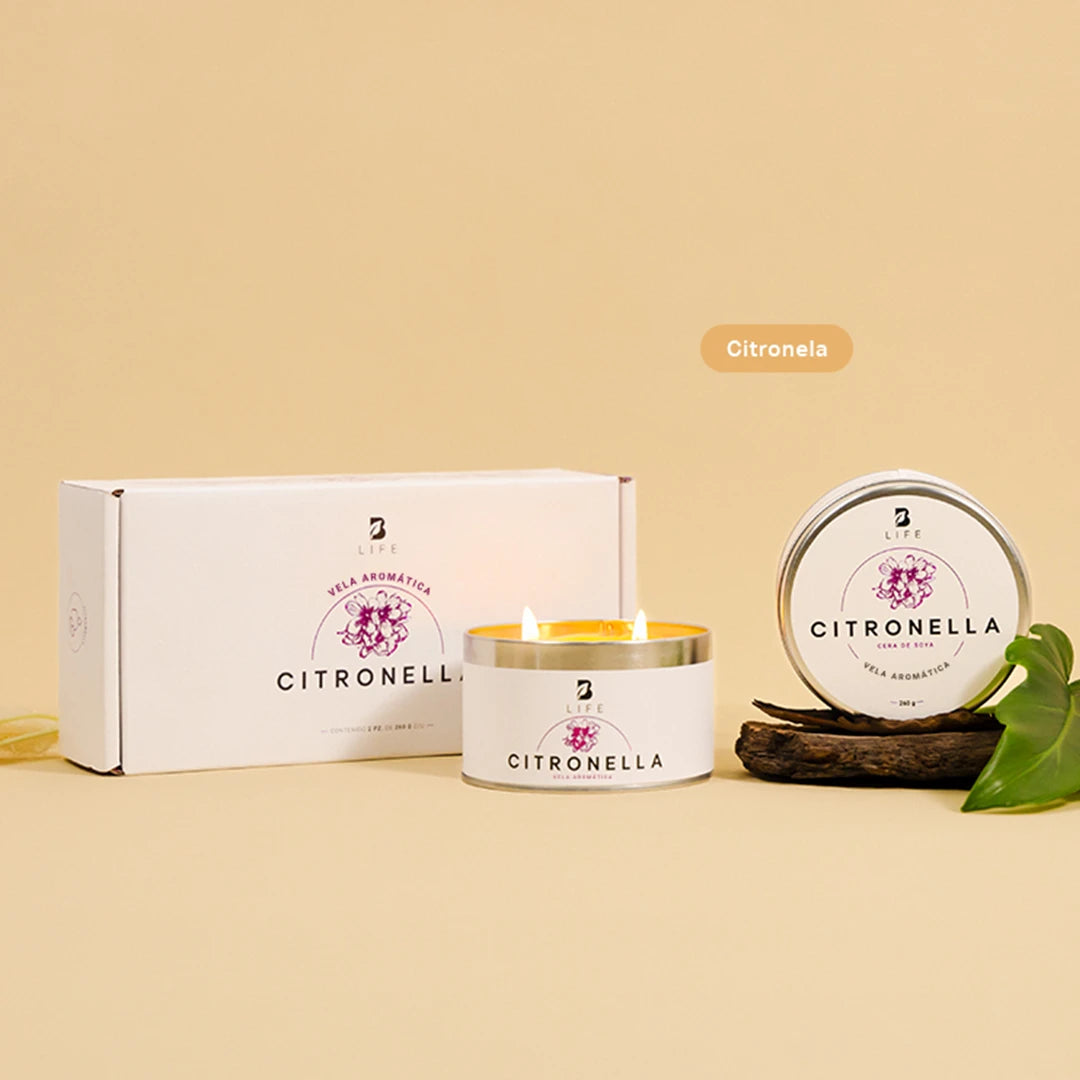 Kit 2 Pack Citronella Candle | Velas de Citronela 260 g c/u