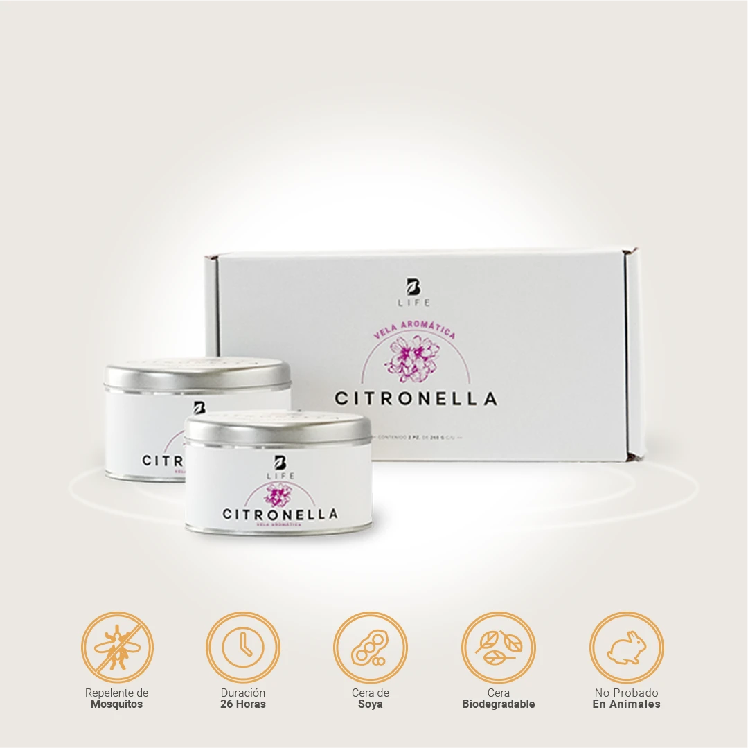 Kit 2 Pack Citronella Candle | Velas de Citronela 260 g c/u