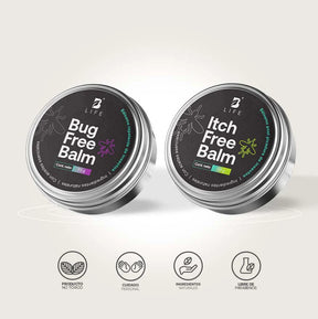 Kit Bug Free & Itch Free Balm | Kit de Bálsamo Anti-picaduras y Bálsamo Post-picaduras de Insectos 2 piezas 113 g c/u
