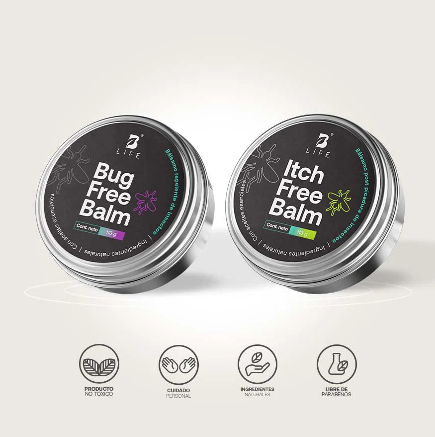 Kit Bug Free & Itch Free Balm | Kit de Bálsamo Anti-picaduras y Bálsamo Post-picaduras de Insectos 2 piezas 113 g c/u