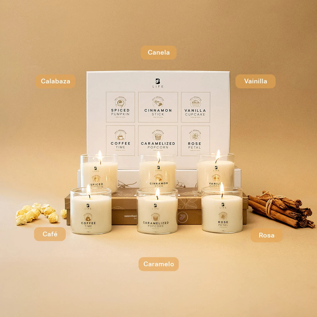 Kit de 6 Velas Enchanted Scents 160 g c/u