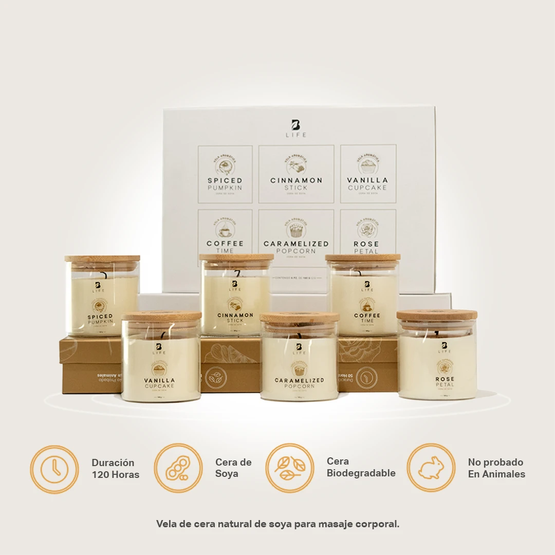 Kit de 6 Velas Enchanted Scents 160 g c/u