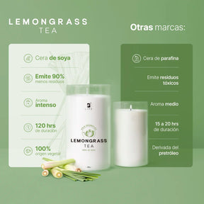 Lemongrass Tea Aromatic Candle | Vela Aromática Té de Limón 600 g