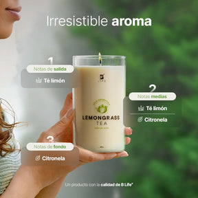 Lemongrass Tea Aromatic Candle | Vela Aromática Té de Limón 600 g