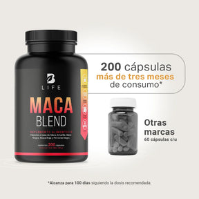 Complejo de Maca Amarilla, Negra y Roja con Pimienta Negra | 1000 mg por Porción