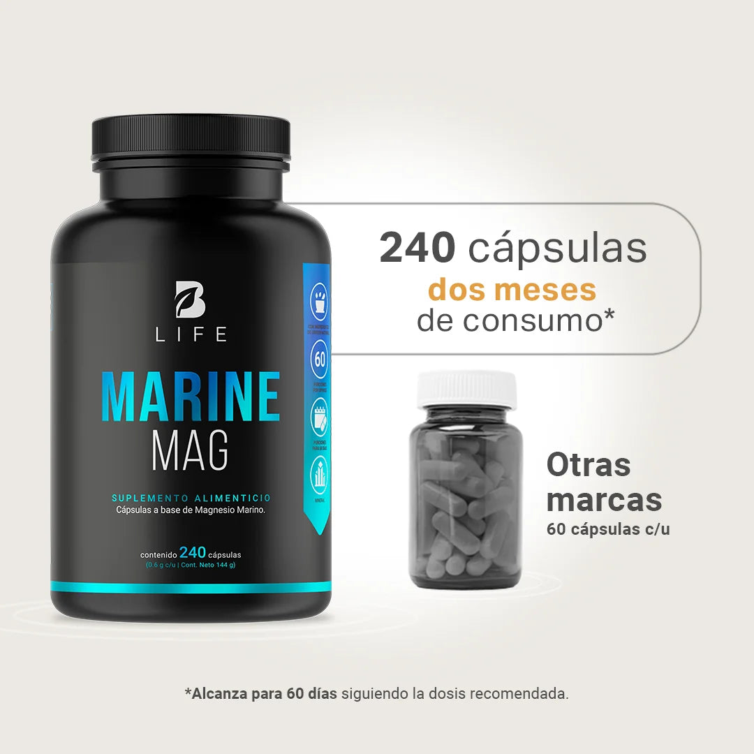 Magnesio Marino | 2400 mg por poción | 240 Cápsulas