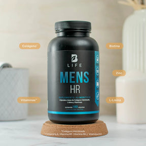 Vitaminas para el Cabello de Hombre | Colágeno Hidrolizado, L Lysina, Zinc, B5, B6, Biotina y D3