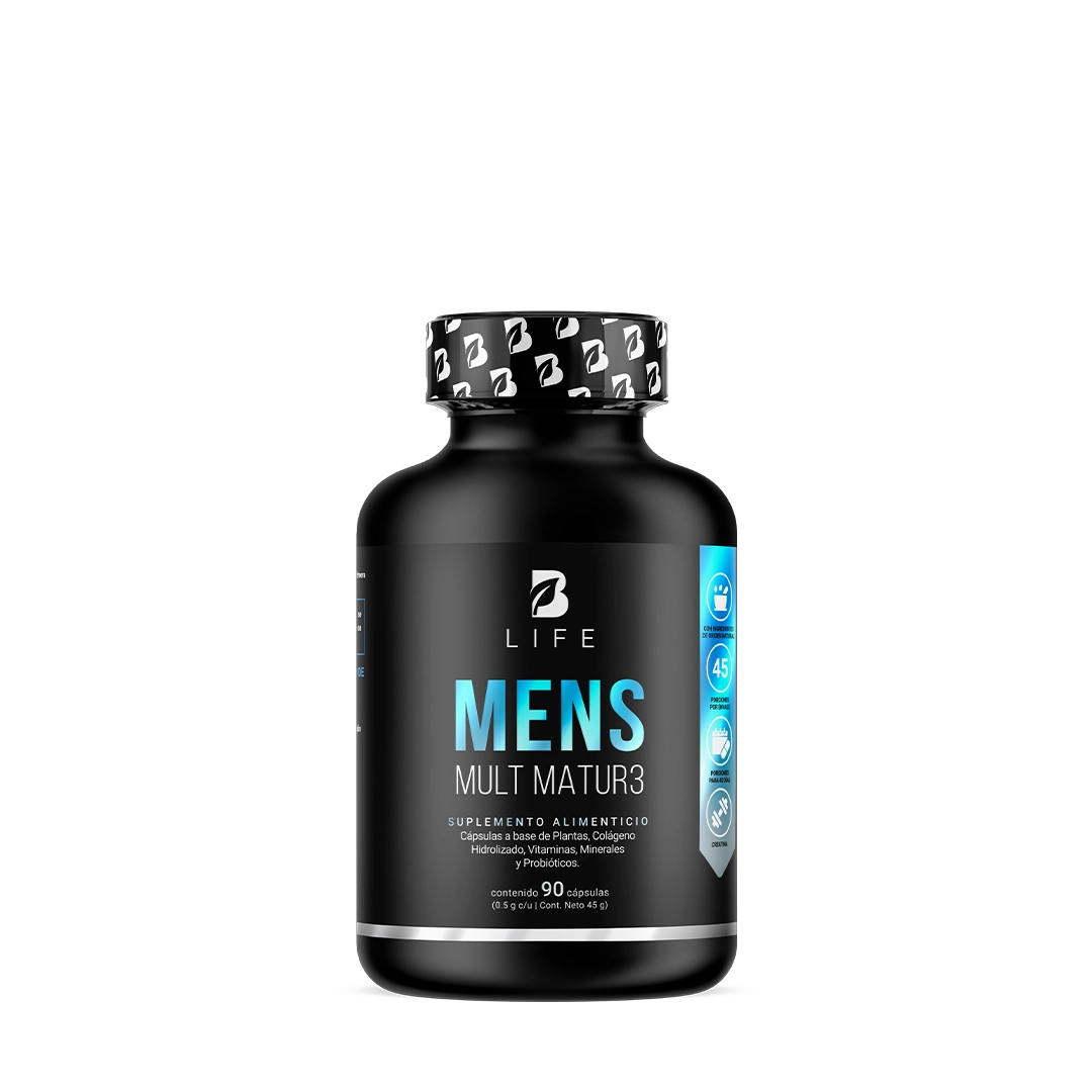 Multivitamínico para Hombre 40+ | Con Vitaminas A, C, D, E, Calcio, Colágeno, Creatina y Probióticos