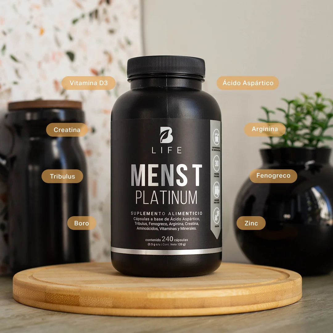 Fórmula Avanzada Platinum para Hombre | con Fenogreco, Creatina, Aminoácidos, Vitaminas y Minerales | 240 Cápsulas | 4000 mg por porción