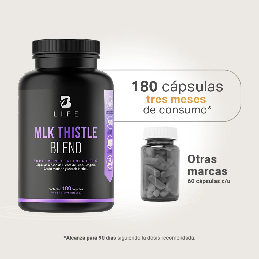 Cardo Mariano con Diente de León, Jengibre y Mezcla Herbal | 1100 mg por Porción