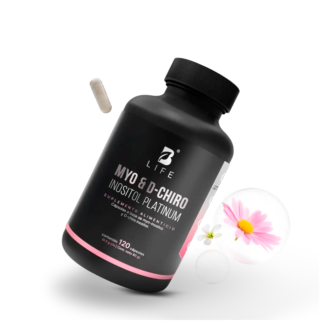 Myo & D-Chiro Inositol en cápsulas | Relación Ideal 40:1 de Alta Pureza | Fórmula Platinum | 2000 mg por porción