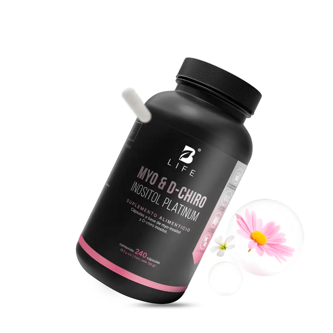 Myo & D-Chiro Inositol en cápsulas | Relación Ideal 40:1 de Alta Pureza | Fórmula Platinum | 2000 mg por porción