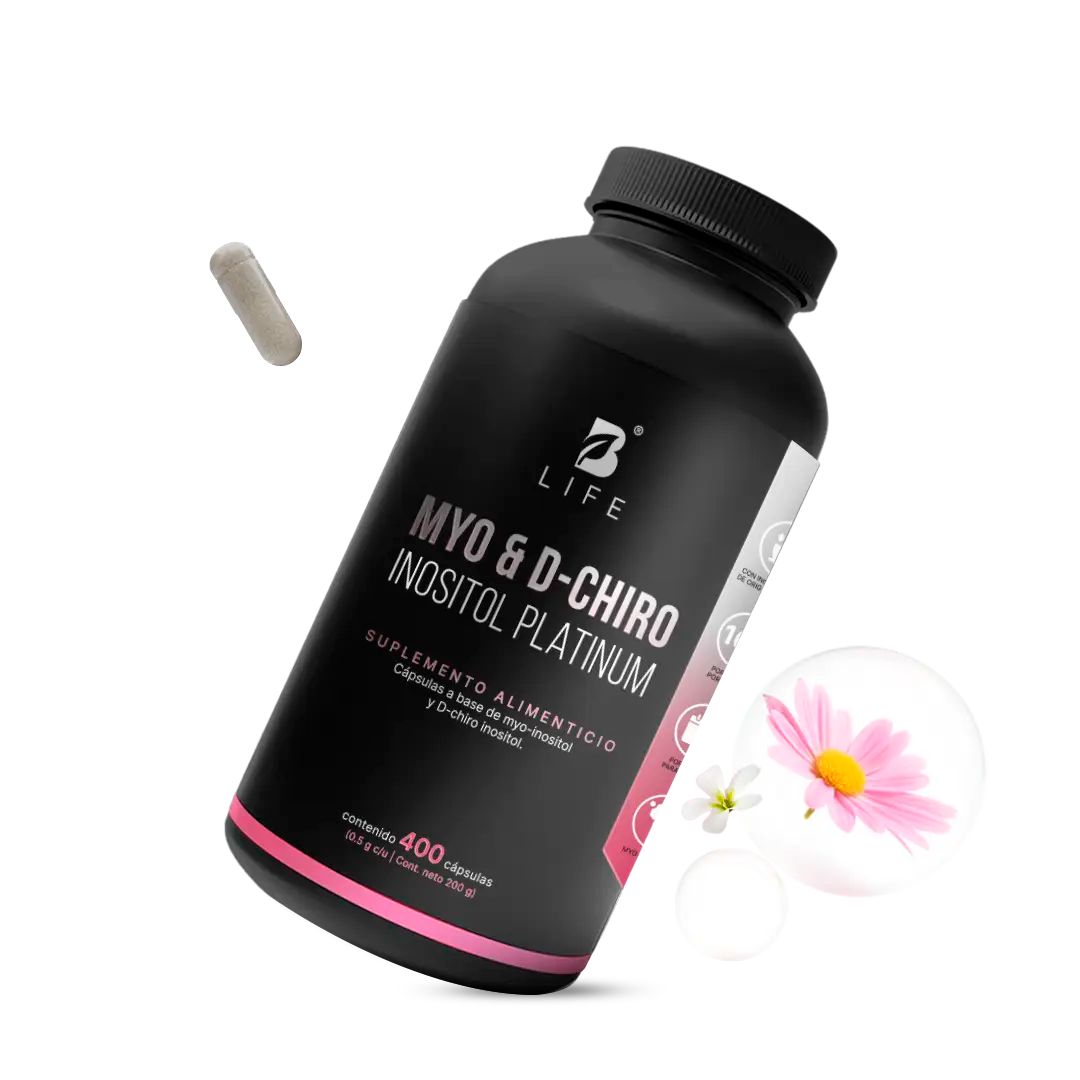 Myo & D-Chiro Inositol en cápsulas | Relación Ideal 40:1 de Alta Pureza | Fórmula Platinum | 2000 mg por porción