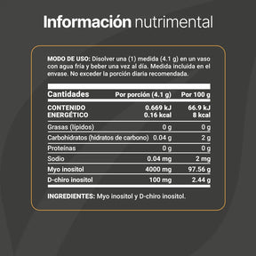 Myo & D-Chiro Inositol Platinum | Relación Ideal 40:1 de Alta Pureza en Polvo | Fórmula Platinum | B Life