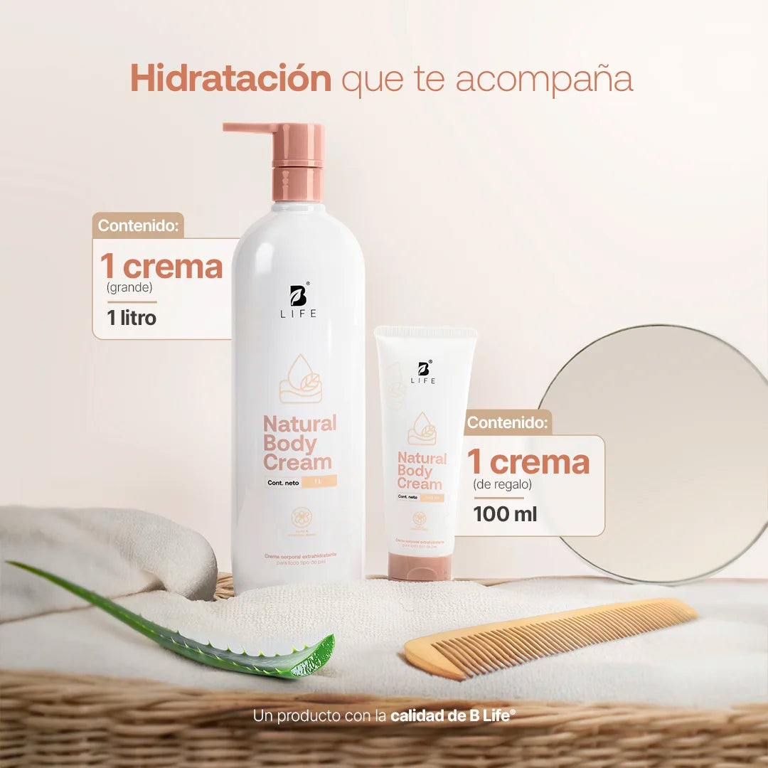 Natural Body Cream | Crema Corporal Hidratante 1 L