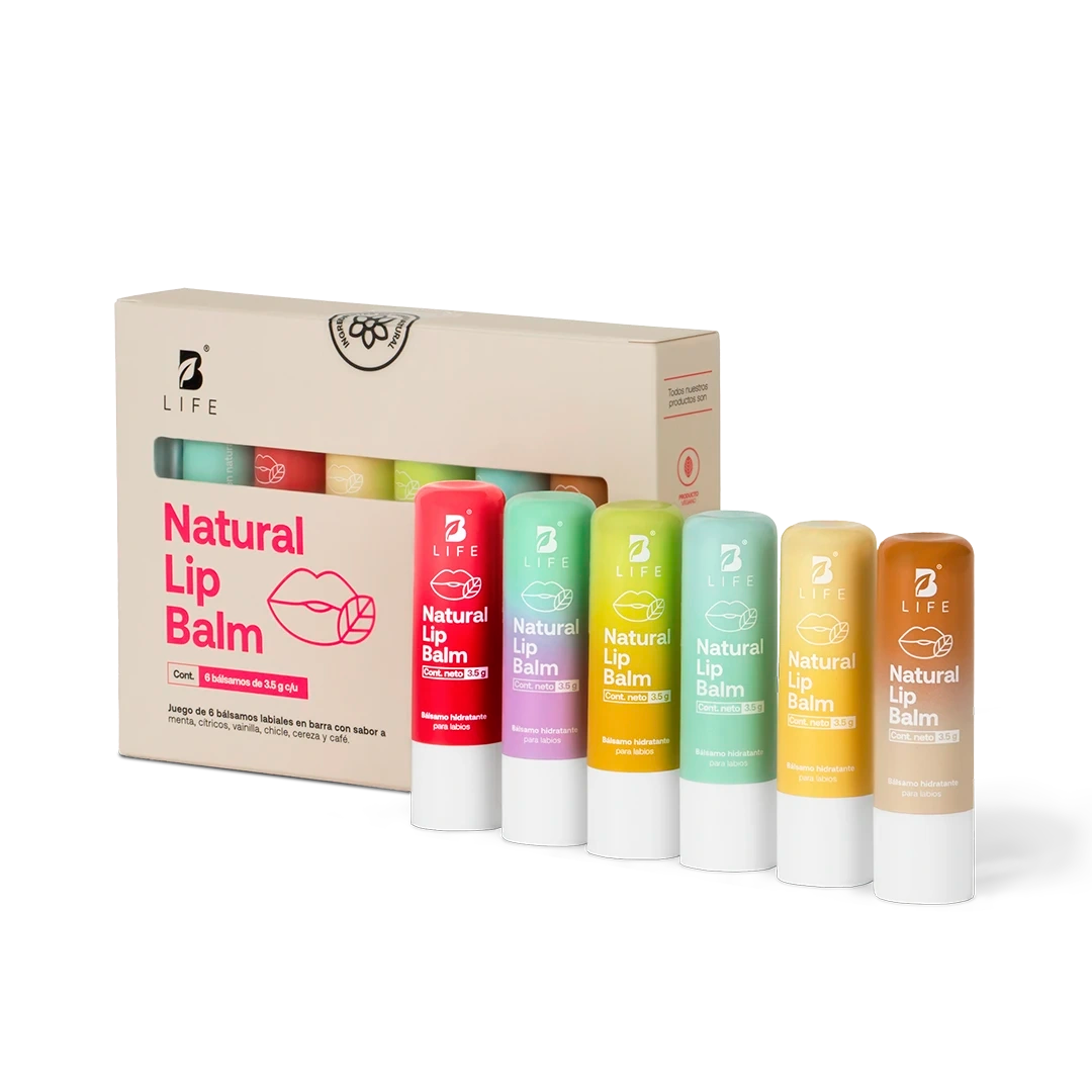 Natural Lip Balm | Bálsamo Natural para Labios 6 piezas 3.5 g c/u