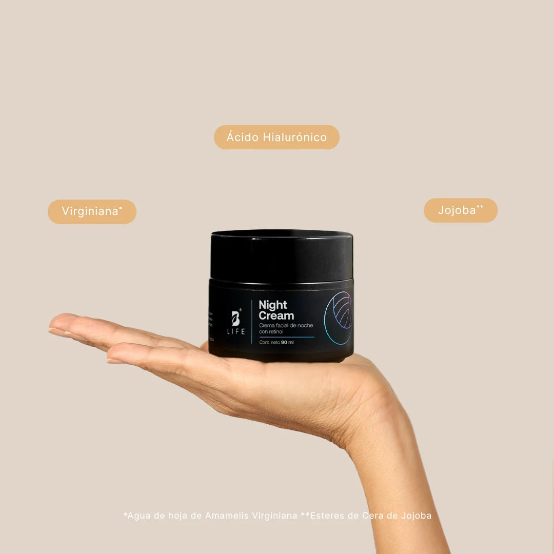 Night Cream | Crema Facial de Noche con Ácido Hialurónico
