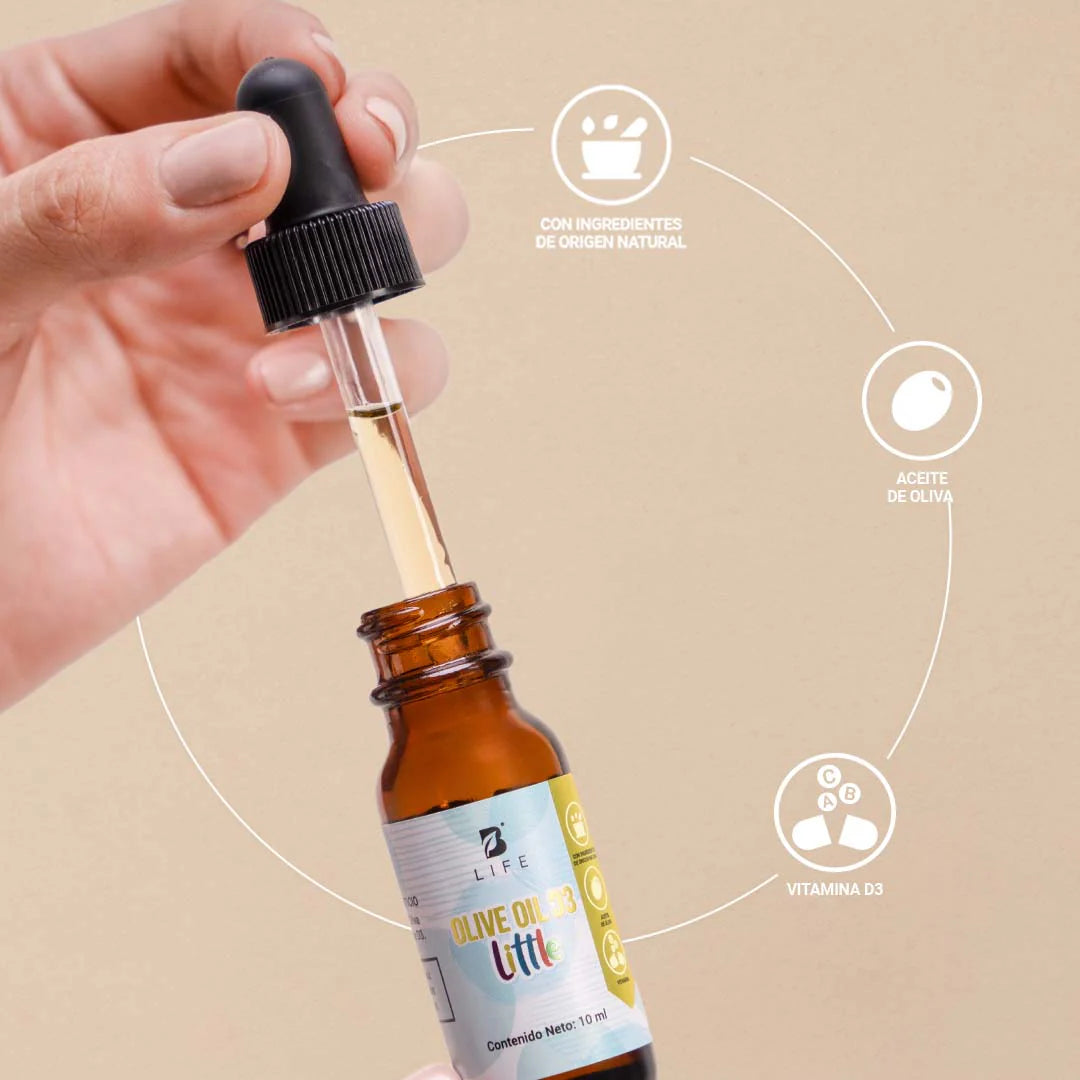 Vitamina D3 en Gotas con Aceite de Oliva | 400 UI | para Mayores de 3 Años