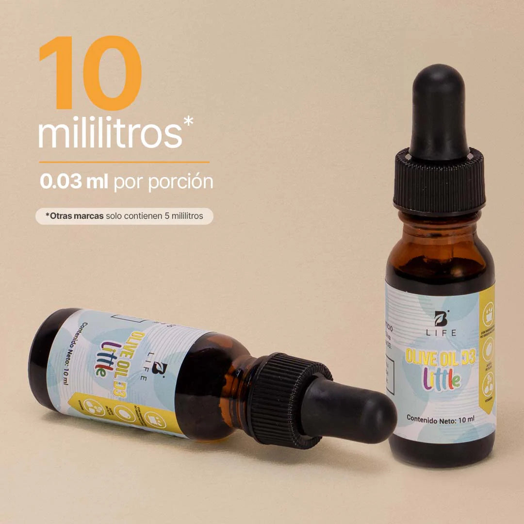 Vitamina D3 en Gotas con Aceite de Oliva | 400 UI | para Mayores de 3 Años