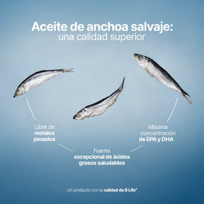 Omega 3 Platinum | Anchoa Salvaje con EPA y DHA | sin Metales Pesados | 1000 mg por porción