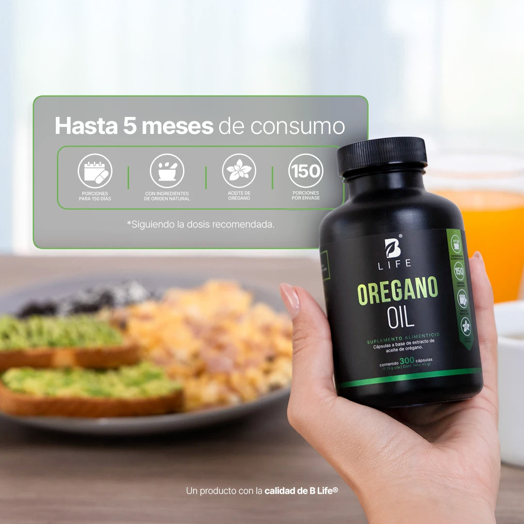 Aceite de Orégano con Carvacrol y Vitamina C | 300 mg por porción