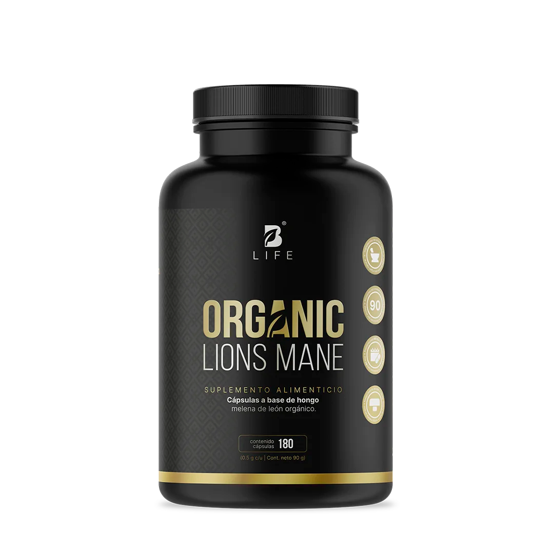Hongo Melena de León Orgánico | 1000 mg por porción | 180 Cápsulas