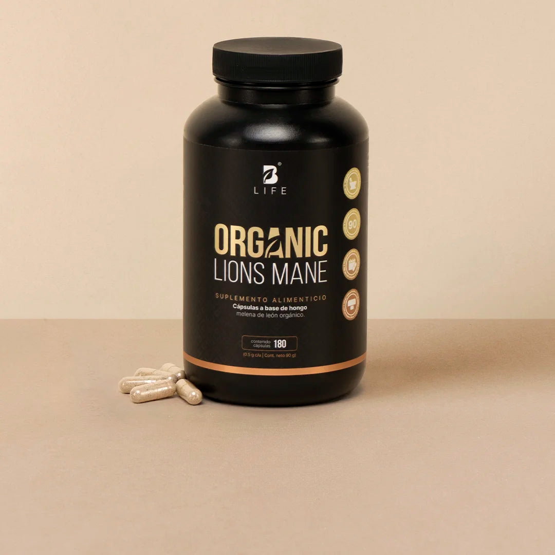 Hongo Melena de León Orgánico | 1000 mg por porción | 180 Cápsulas