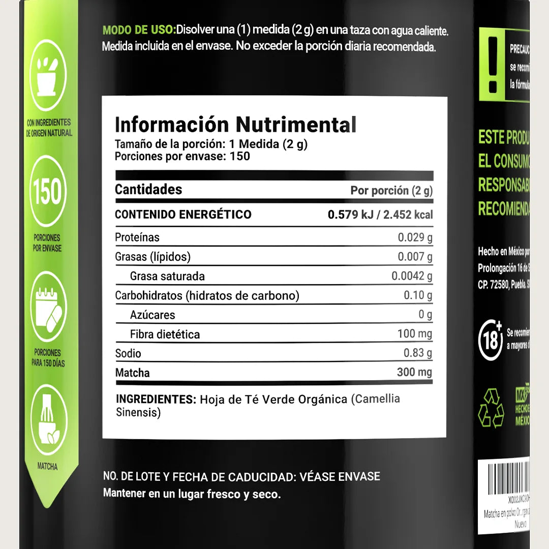 Hongo Melena de León Orgánico | 1000 mg por porción | 180 Cápsulas