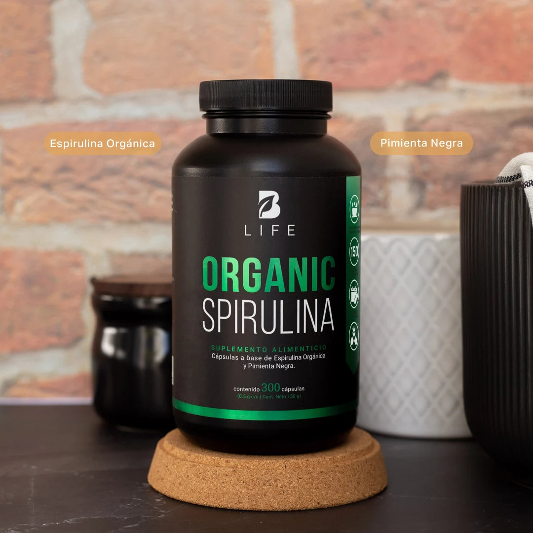 Espirulina Orgánica | Fórmula con Pimienta Negra | 1000 mg por porción