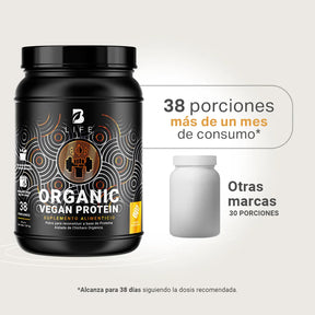 Proteína Orgánica Vegana sabor Chocolate | Sin azúcar Añadida | 3 Libras