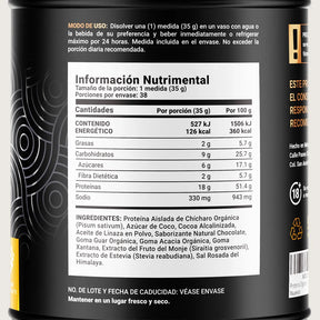 Proteína Orgánica Vegana sabor Chocolate | Sin azúcar Añadida | 3 Libras