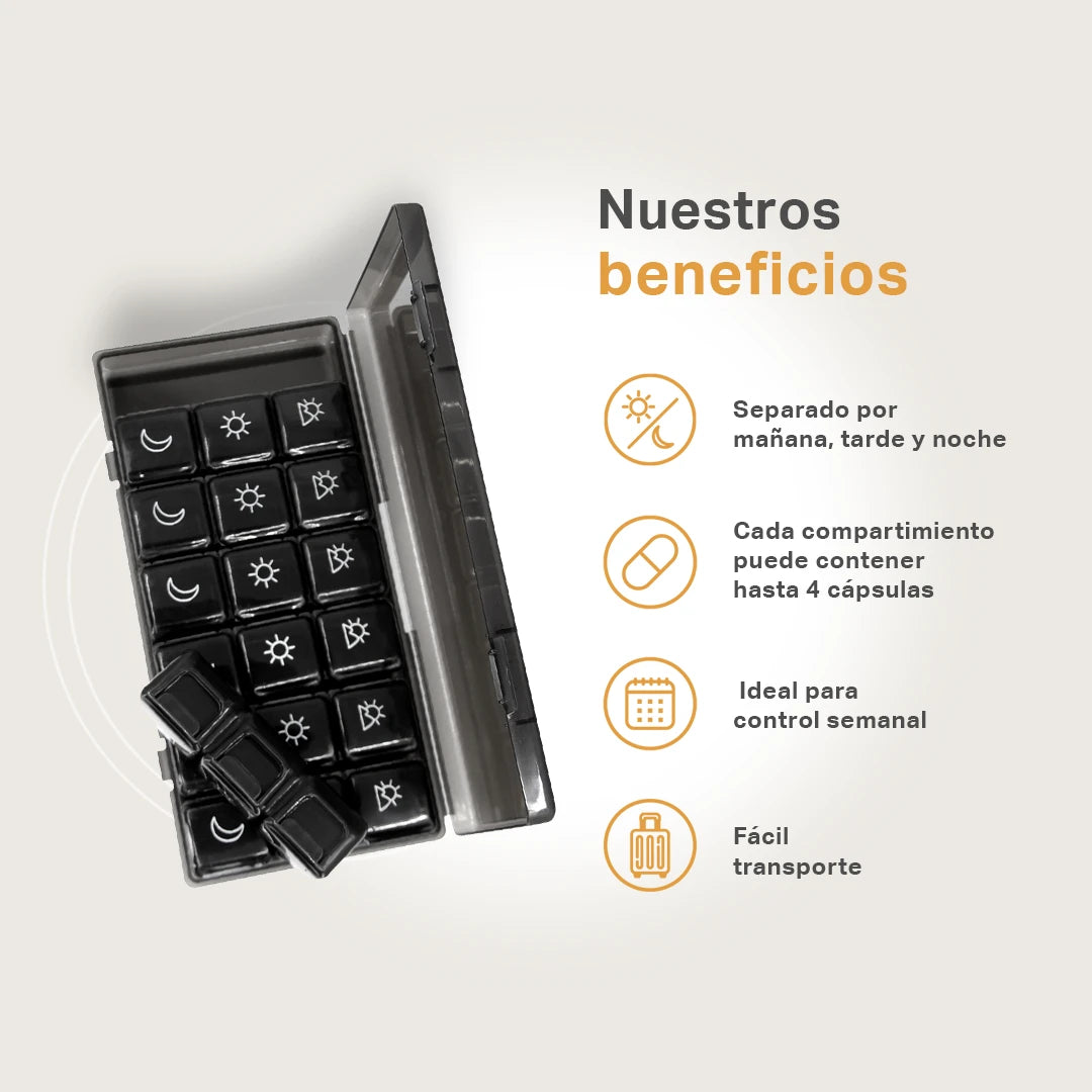 Pastillero Standard B Life. Organizador Semanal de Cápsulas