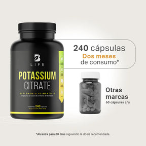 Citrato de Potasio | 800 mg de Potasio Provenientes de 1000 mg de Citrato