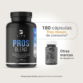 Fórmula para Hombre con Ciruelo Africano, Selenio, Semilla de Calabaza, Cúrcuma, Zinc y Vitamina D3 | 1000 mg por Porción | B Life