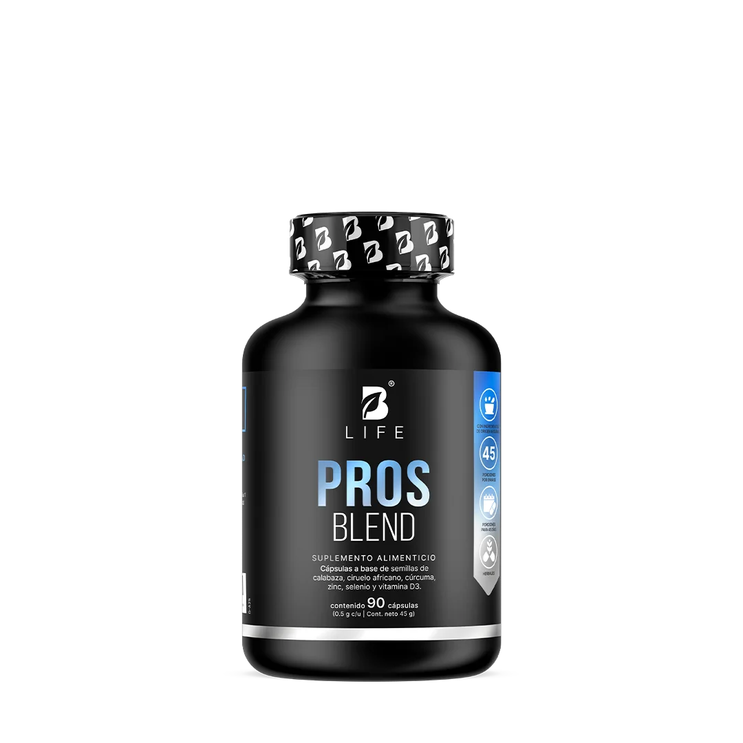 Fórmula para Hombre con Ciruelo Africano, Selenio, Semilla de Calabaza, Cúrcuma, Zinc y Vitamina D3 | 1000 mg por Porción | B Life