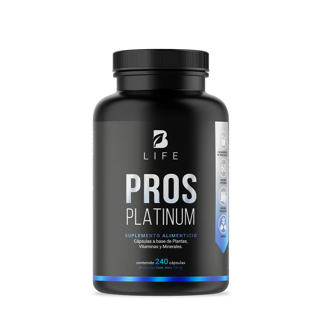 Fórmula Platinum con Ciruelo Africano, Selenio, Cúrcuma, Zinc, Semilla de Calabaza y Vitamina D3 | 2000 mg por Porción | 240 Cápsulas