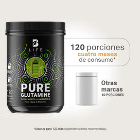 Glutamina Micronizada Pura | 5000 mg por porción | 120 servicios