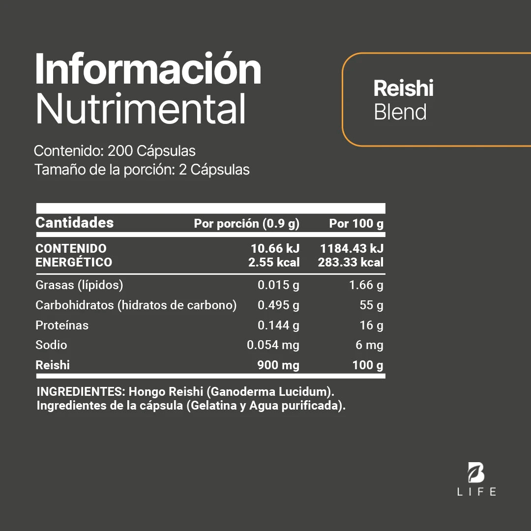 Hongo Reishi | 450 mg de Concentración