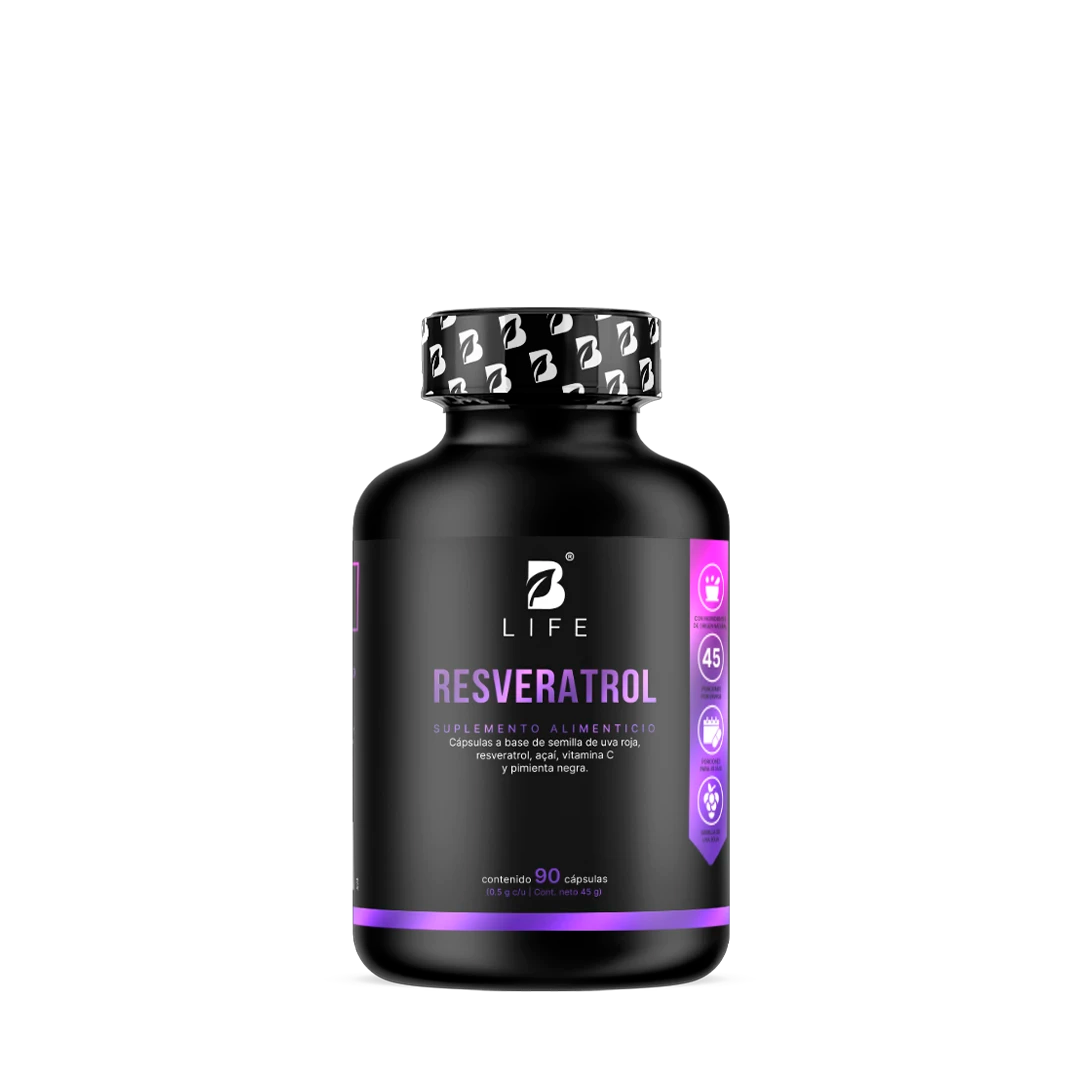 Resveratrol | con Uva Roja, Açaí, Vitamina C y Pimienta Negra | 1000 mg por porción