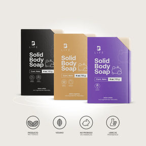 Solid Body Soap | Set de 6 Jabones Naturales en Barra 113 g c/u