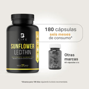Lecitina de Girasol | 1200 mg | 180 cápsulas