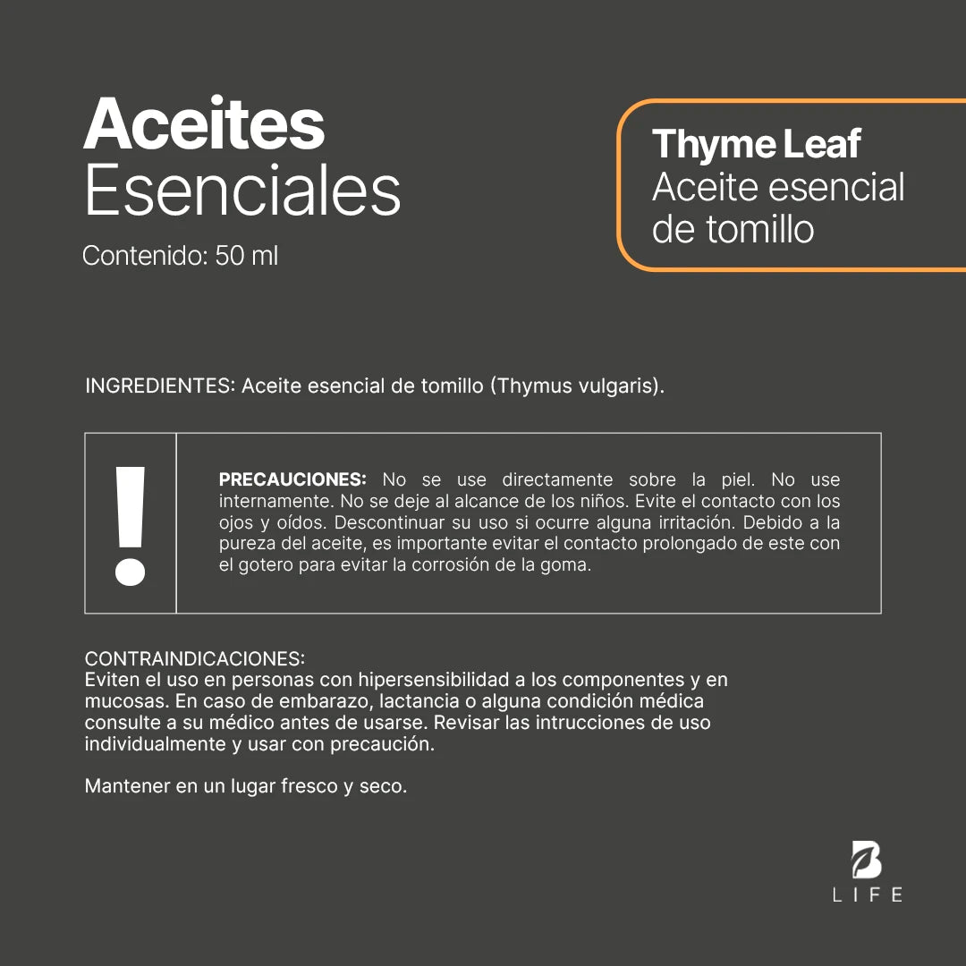 Thyme Essential Oil | Aceite esencial de Tomillo 50 ml