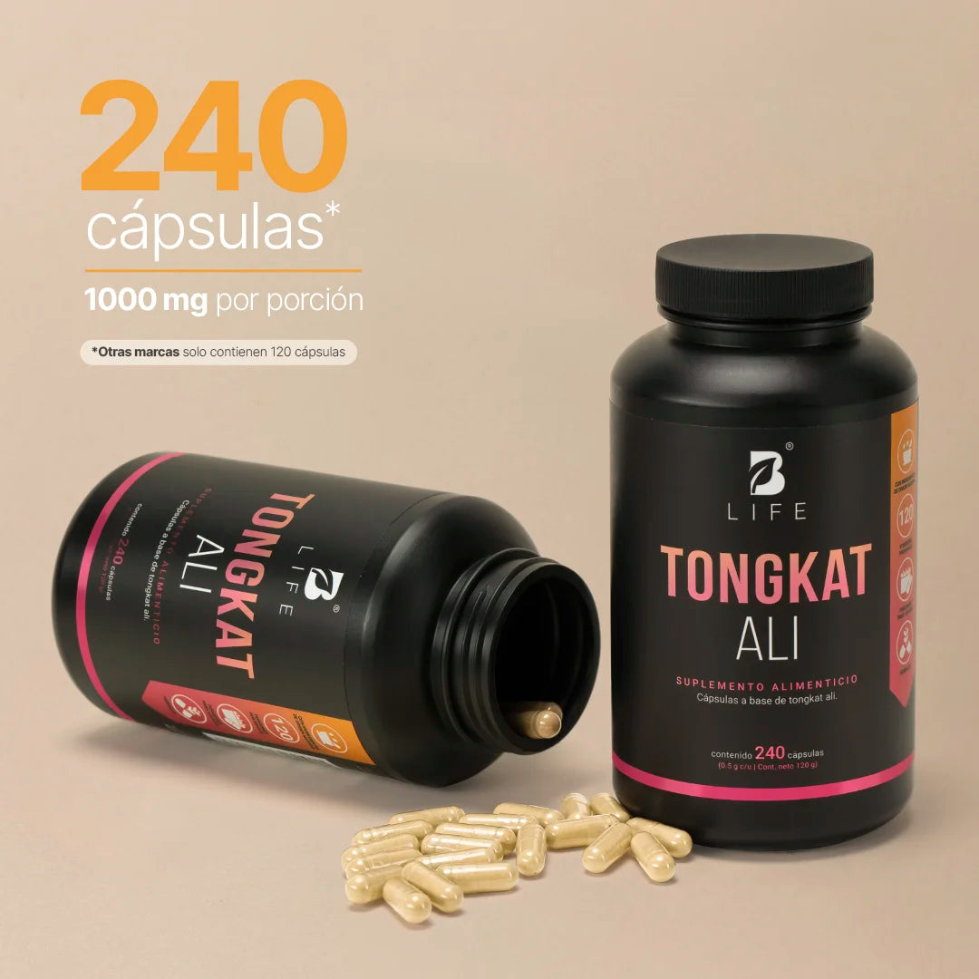Tong-kat Ali Puro | 1000 mg por porción | 240 Cápsulas